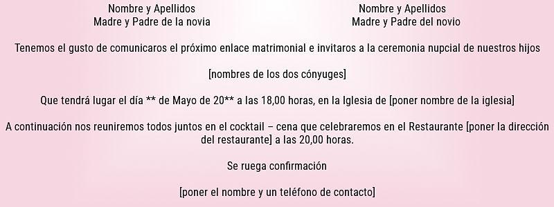 Invitación de boda 1