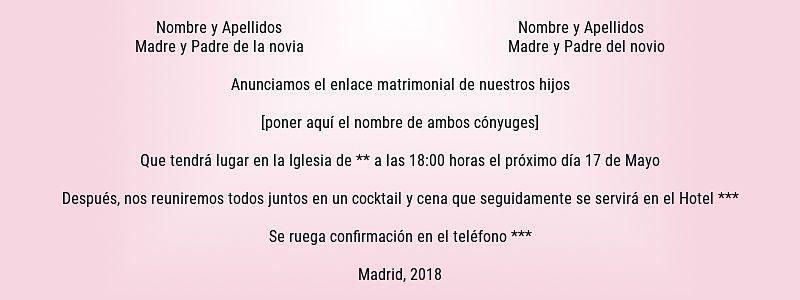 Invitación de boda 2