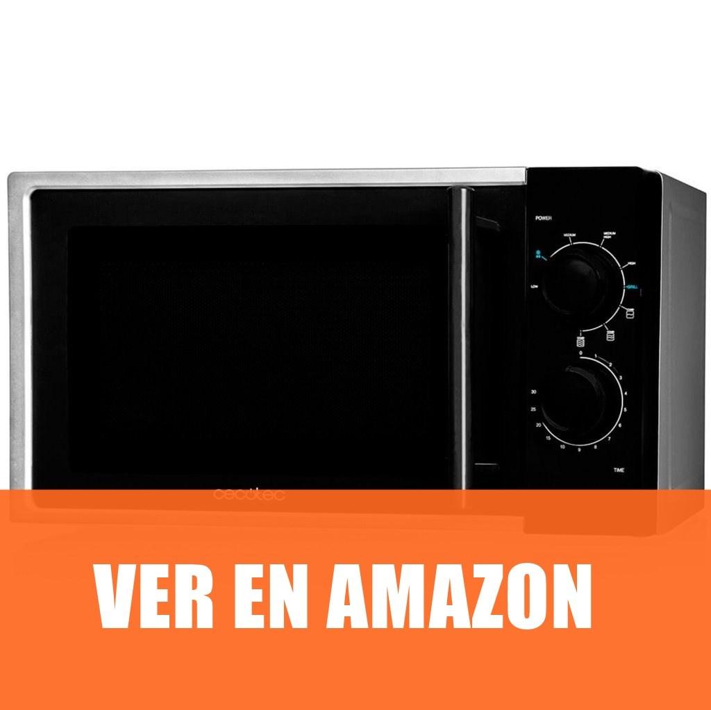 Cecotec - Microondas plateado con grill