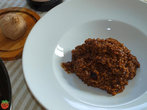 Risotto de ajo negro HortoGourmet