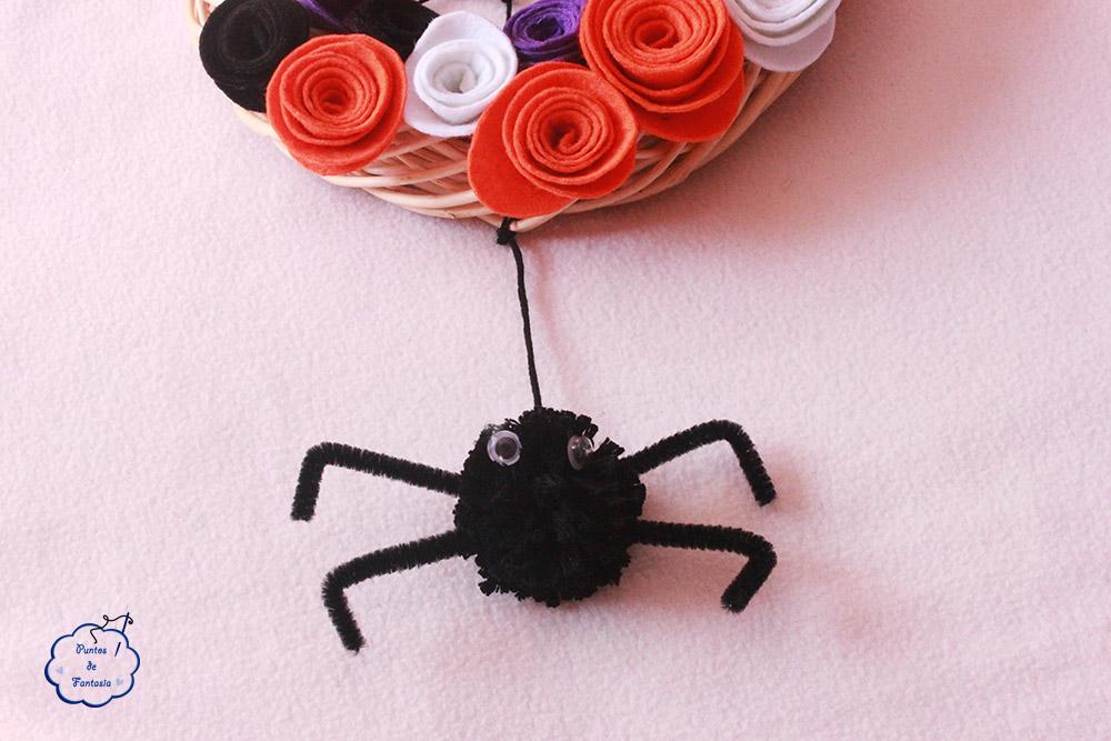 Tutorial Corona monstruosa de fieltro para Halloween