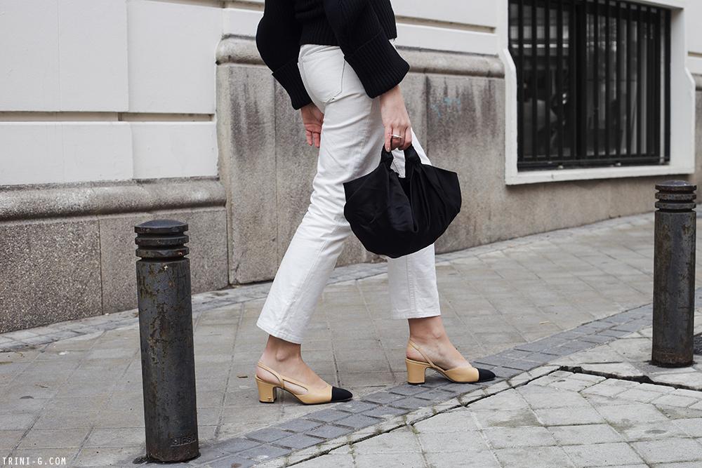 Trini | Jacquemus sweater The Row Ashland jeans