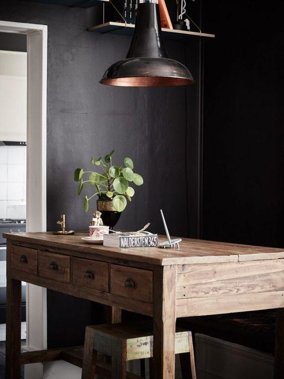 cocina paredes negras