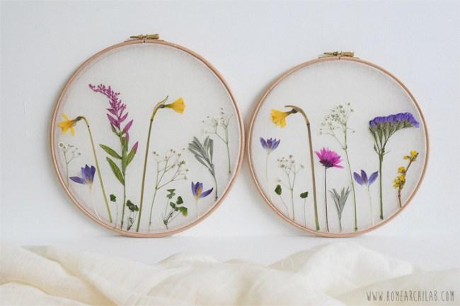 campo de flores prensadas