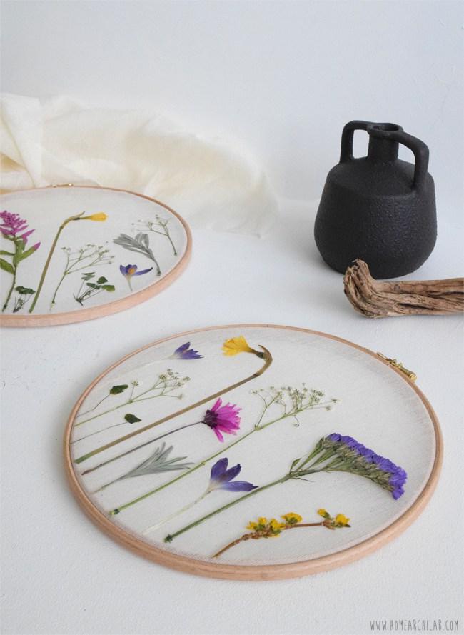 cuadros con flores secas