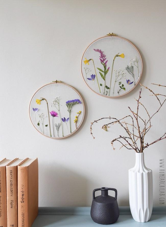 cuadros de flores prensadas