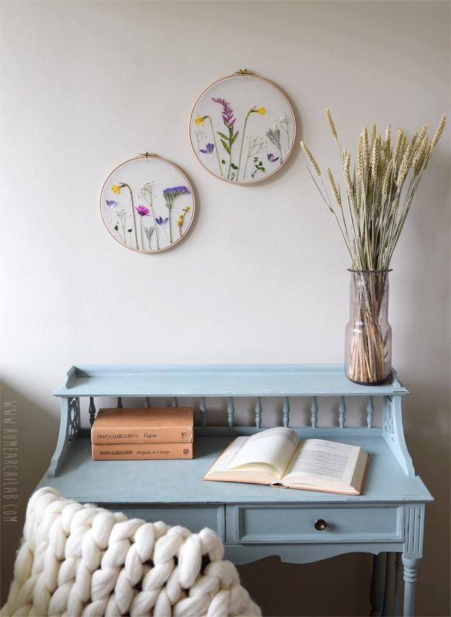 campo de flores prensadas