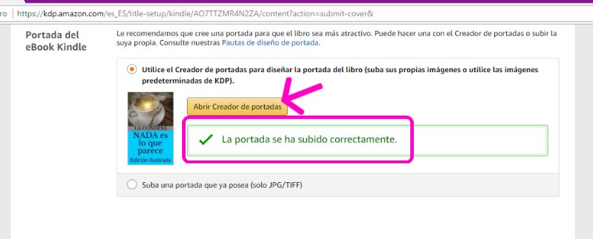 Captura de pantalla publicar eBook