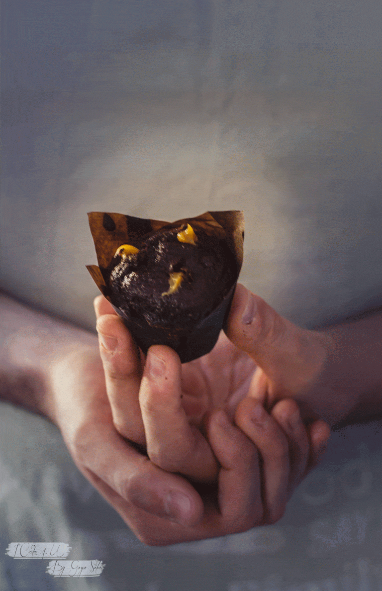 Mini muffins de chocolate y dulce de leche