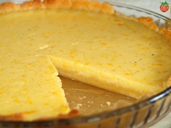 Tarta de limón y vainilla