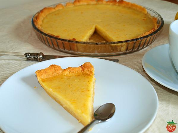Tarta de limón y vainilla