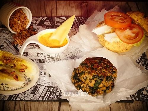 hamburguesa de soja texturizada