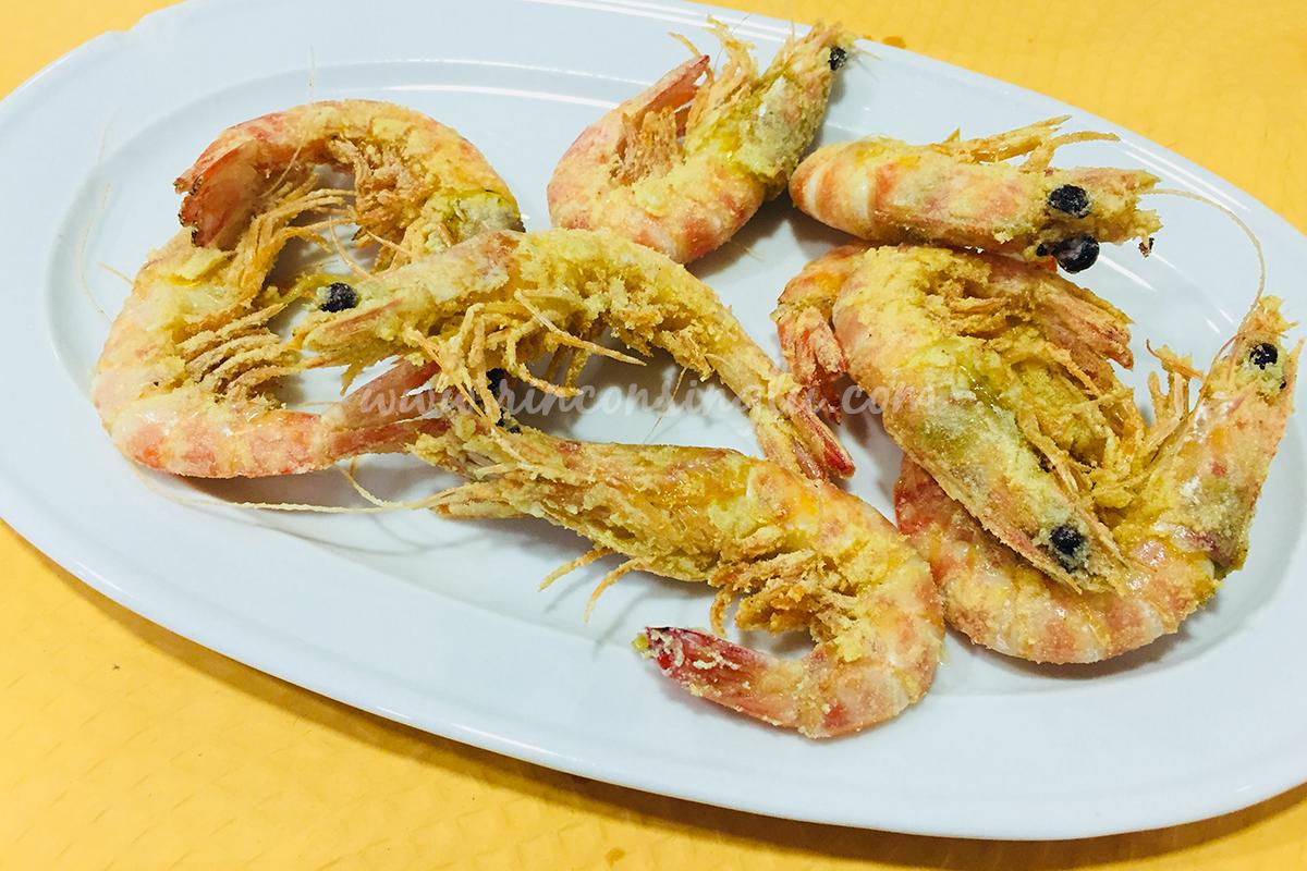 gambas fritas sin gluten en bar arturo