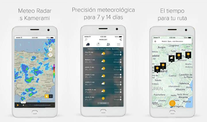 las mejores aplicaciones de tiempo para Android las mejores apps y widgets de pronóstico meteorológico con datos minuto a minuto sobre el clima, temperatura, humedad, presión, alerta de tormentas radar varias ubicaciones y más