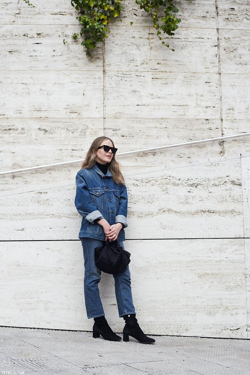 Trini | Khaite denim jacket Acne Studios jeans