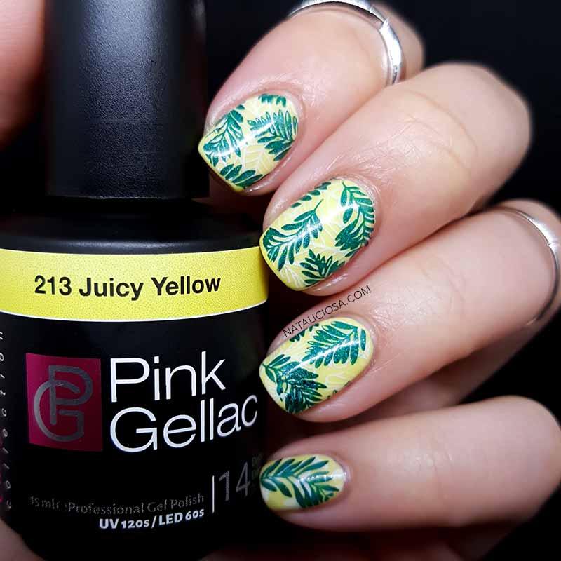 Manicura Tropical con Pink Gellac paso a paso ideas para invitada de boda o manicuras de vacaciones de verano