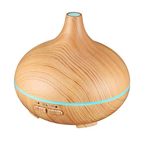VicTsing Humidificador Aromaterapia Ultrasónico, Difusor de Aceites Esenciales 150ml, 7-Color LED, Seguro y Elegante, 3-Ajuste de Tiempo Fijo, Auto-Apaga, purificar el aire y mejorara el aire seco