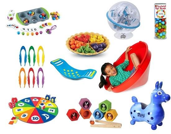 ejemplos de juguetes sensoriales y motrices