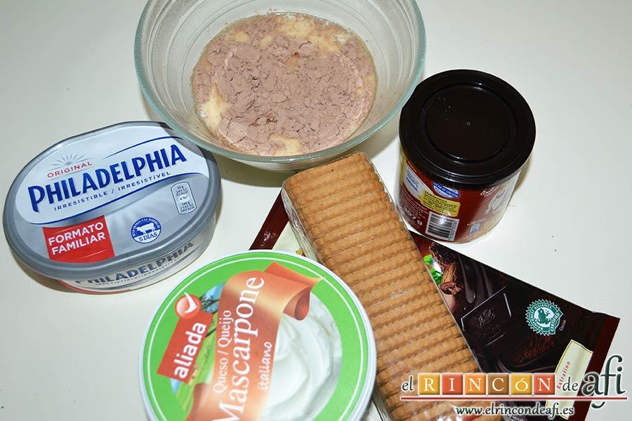 Chocotarta, preparar los ingredientes