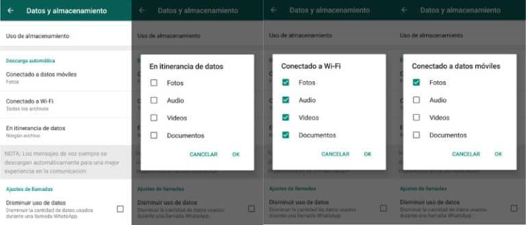 ahorrar datos en whatsapp