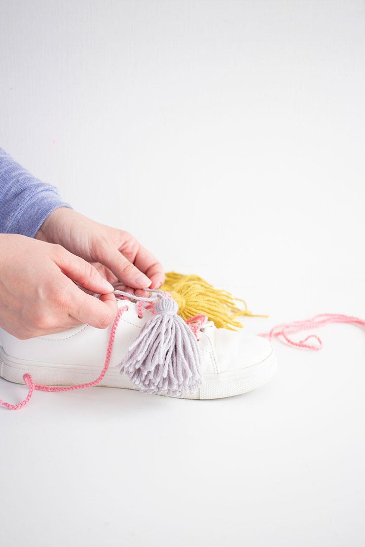 customizar zapatillas con lana