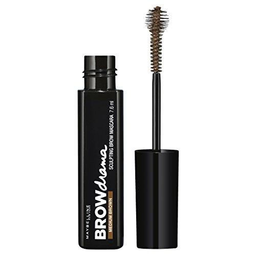 Maybelline Brow Drama Máscara de Cejas, Tono: Medium Brown