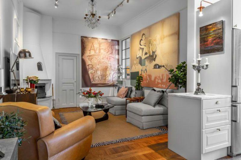 Mucho color para este apartamento de estilo nordico