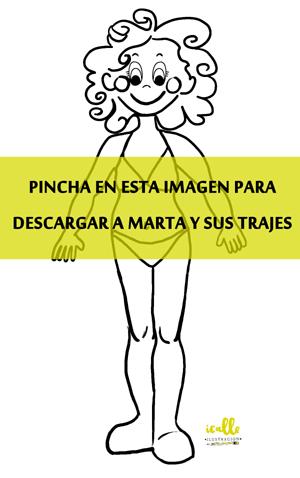 Muñeca Recortable : Marta y sus trajecitos link de Descarga