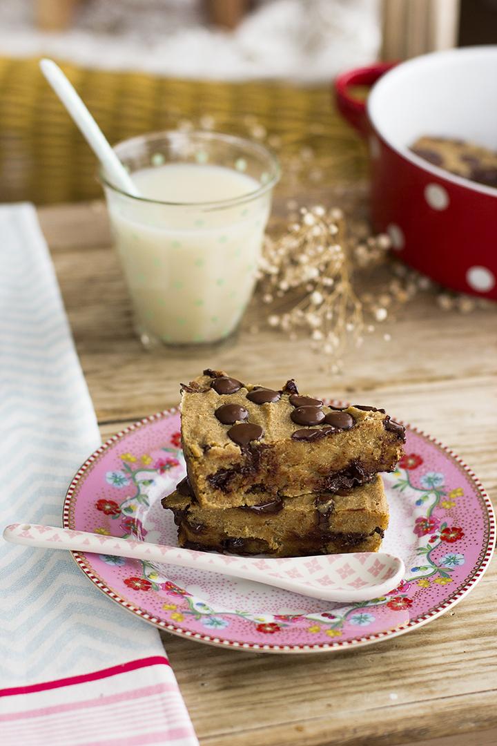 Cookie Brownie Blanco Saludable Receta Fit