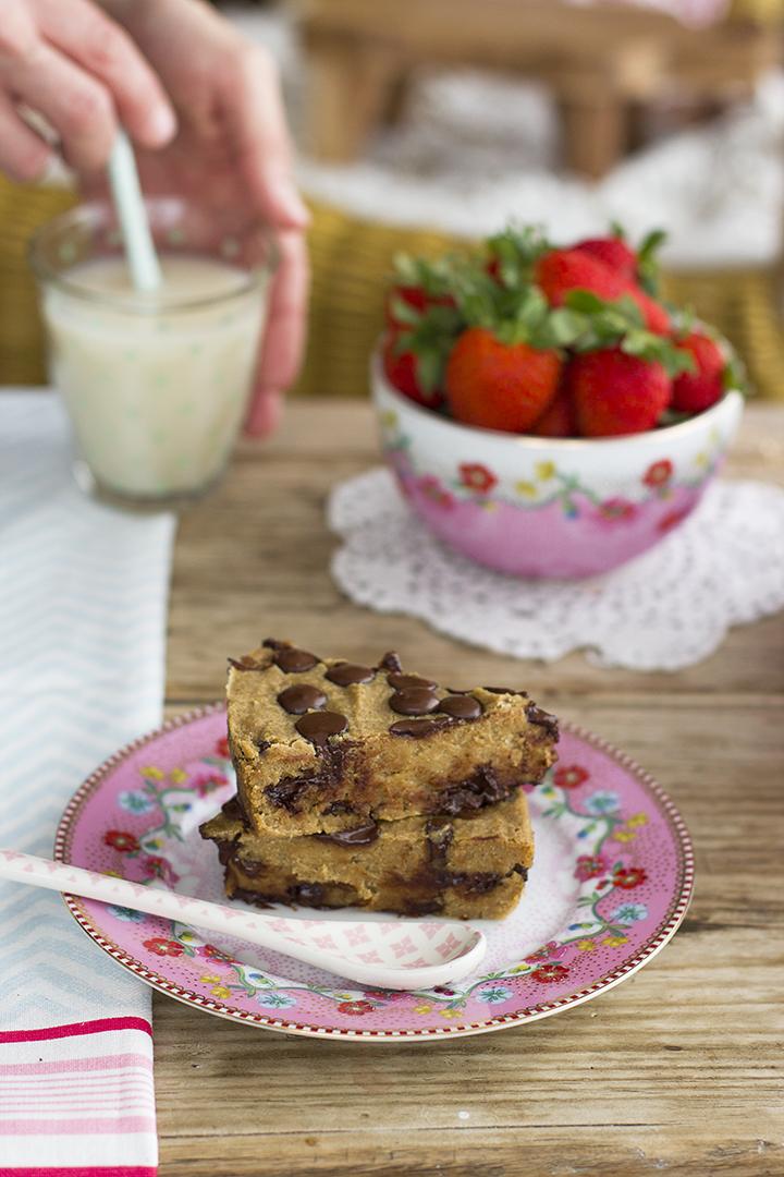 Cookie Brownie Blanco Saludable Receta Fit
