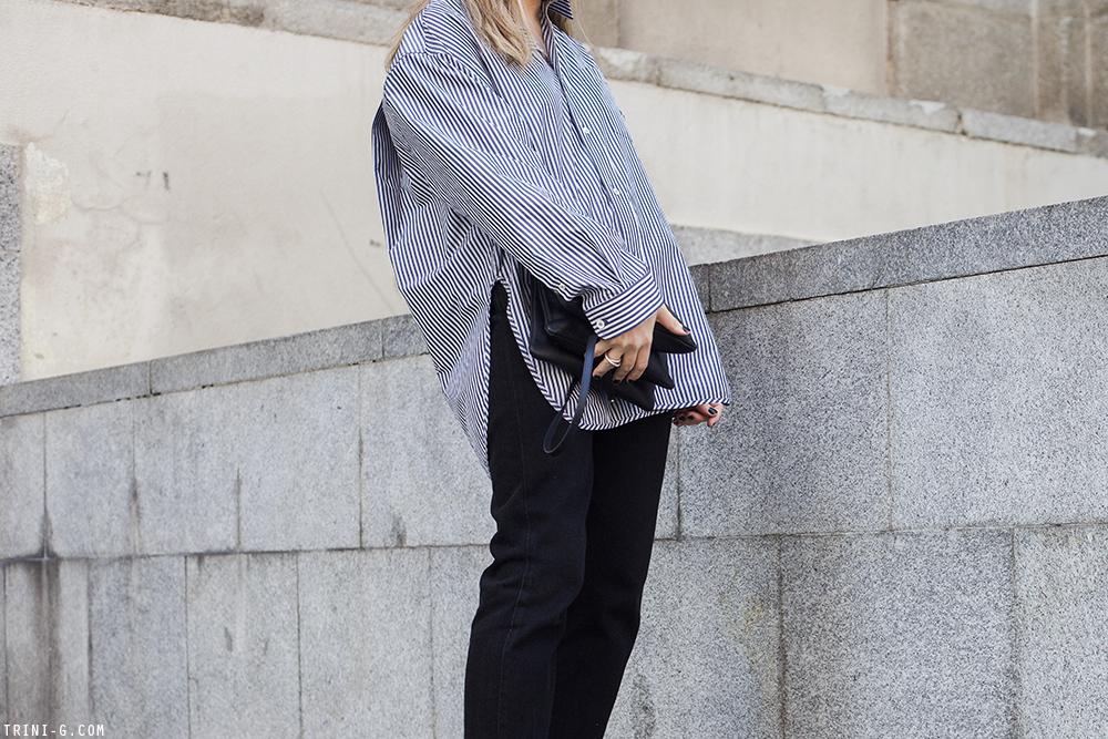 Trini | Balenciaga striped shirt Levis 501 jeans