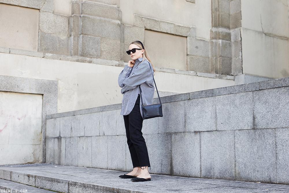 Trini | Balenciaga striped shirt Levis 501 jeans