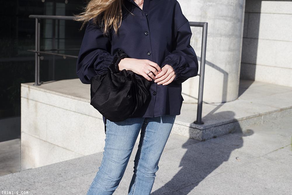 Trini | Céline shirt Manolo Blahnik slippers