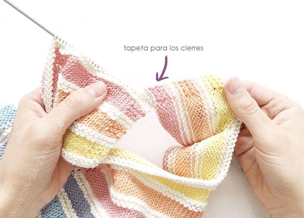 Cómo hacer un pelele arcoíris de punto de bebé DIY - Tutorial y Patrón