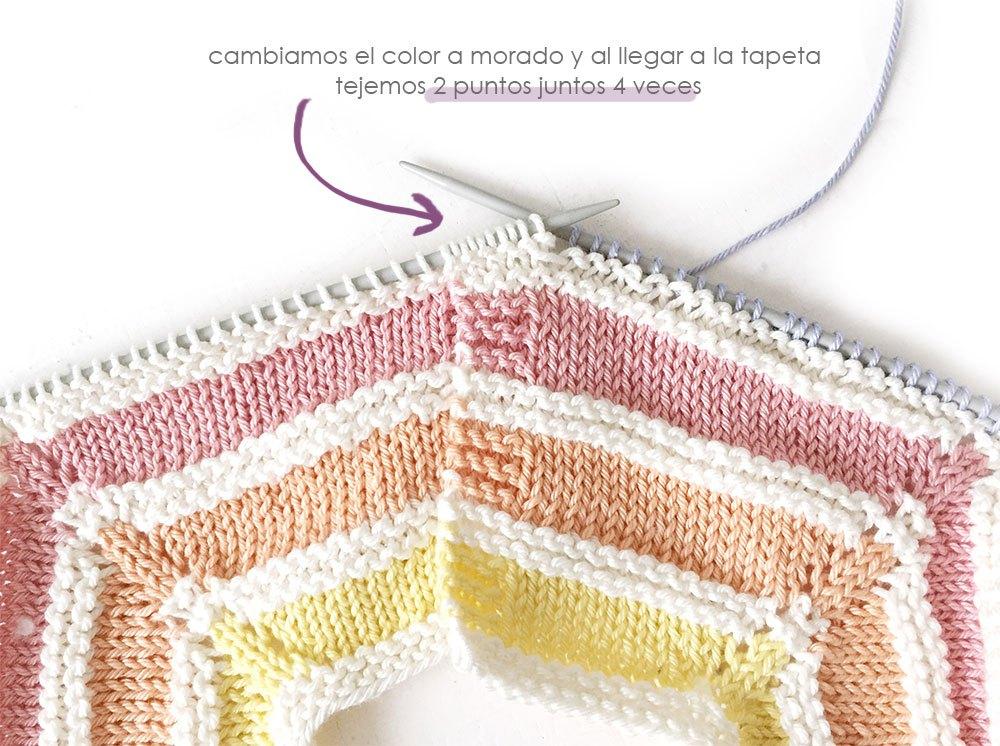 Cómo hacer un pelele arcoíris de punto de bebé DIY - Tutorial y Patrón