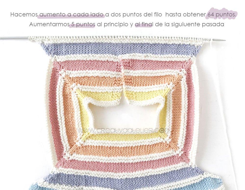 Cómo hacer un pelele arcoíris de punto de bebé DIY - Tutorial y Patrón