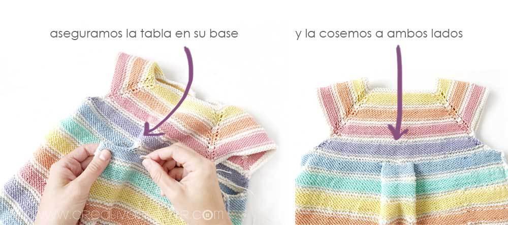 Cómo hacer un pelele arcoíris de punto de bebé DIY - Tutorial y Patrón