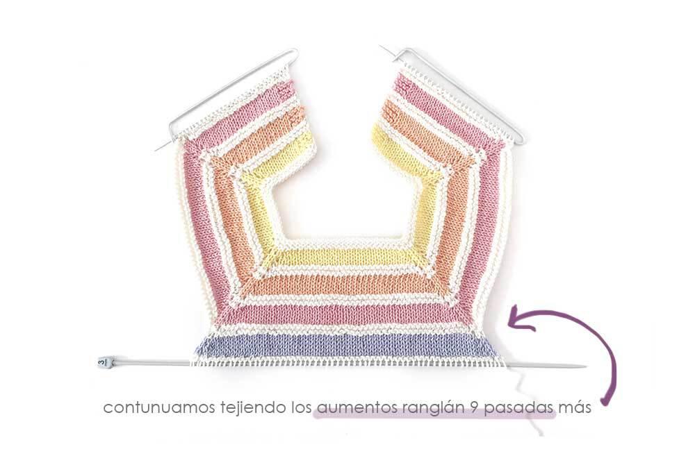 Cómo hacer un pelele arcoíris de punto de bebé DIY - Tutorial y Patrón