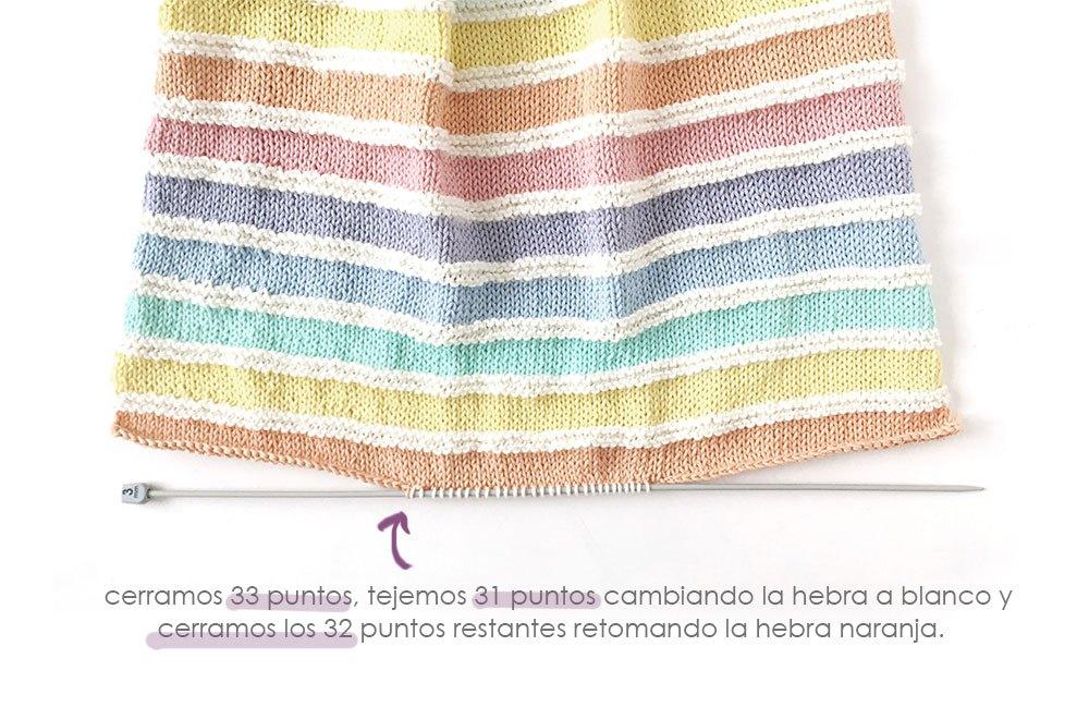 Cómo hacer un pelele arcoíris de punto de bebé DIY - Tutorial y Patrón