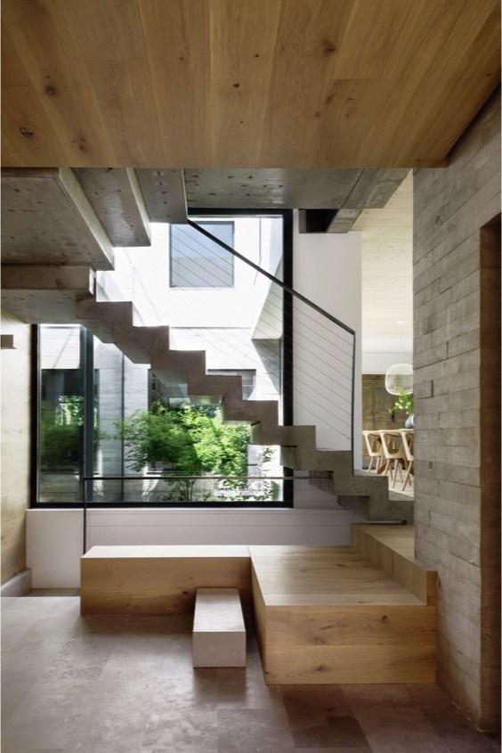 escaleras Abaton de hormigon y madera