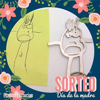 sorteo llavero personalizado a partir de dibujo infantil para el día de la madre