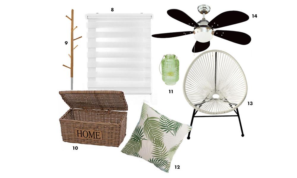 Collage inspiración Conforama. Dar un toque fresco a la decoración de tu hogar