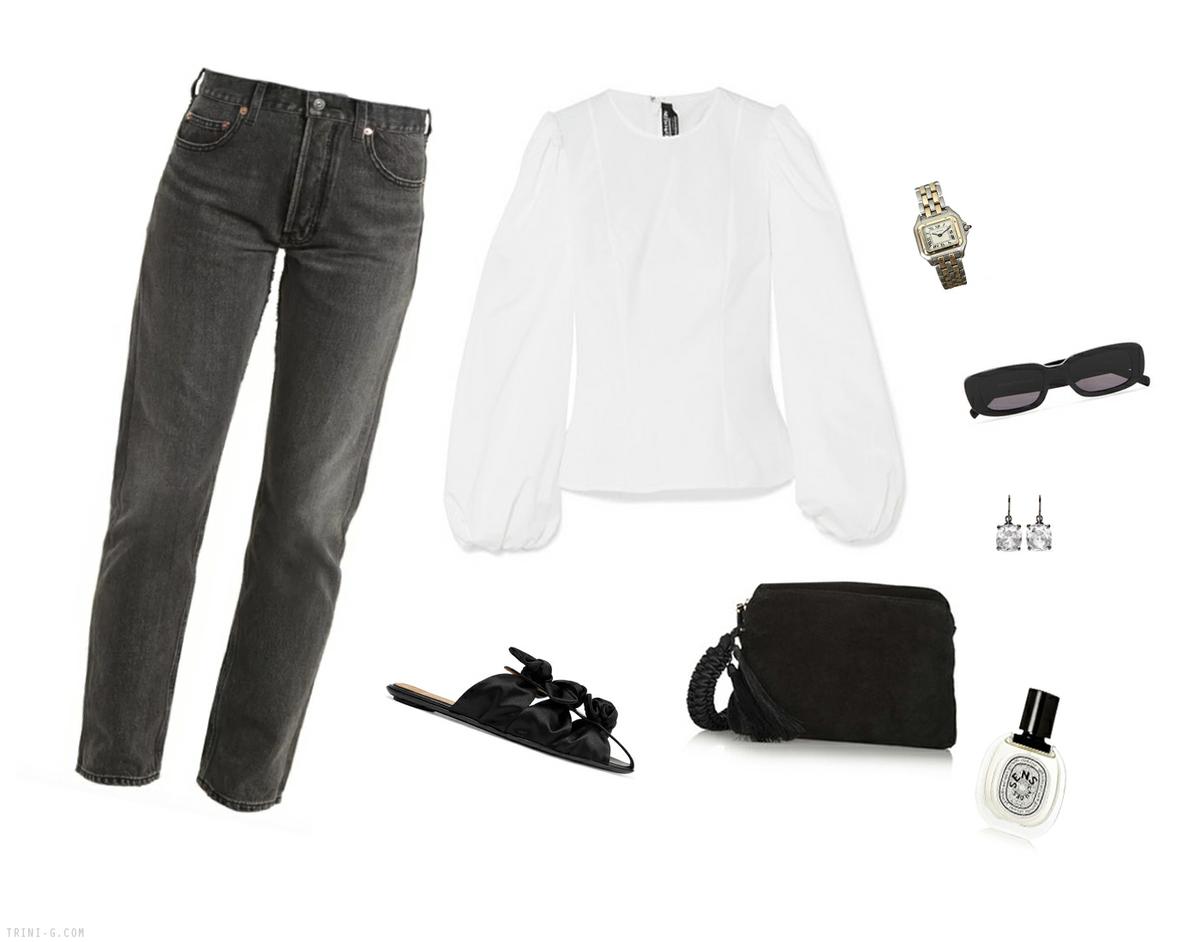 Trini | Balenciaga jeans Calvin Klein top