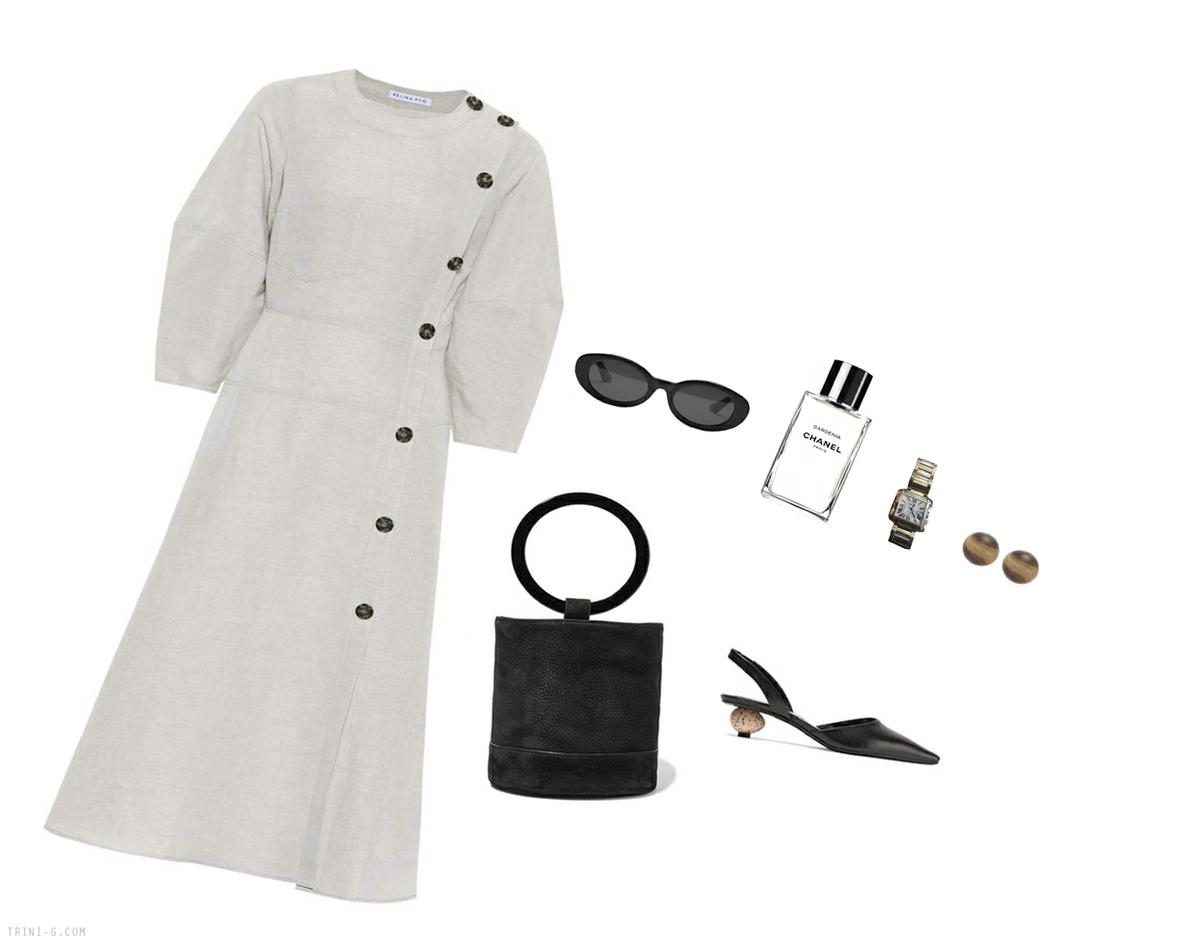 Trini | Rejina Pyo dress Loewe shoes