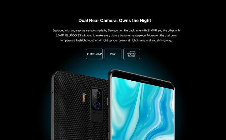 Bluboo S3 analisis review en español de este móvil con pantalla Full HD+ batería de 8500mAh 4GB de RAM 64GB de espacio NFC cámara doble de 21MP+5MP especificaciones precio y opinión
