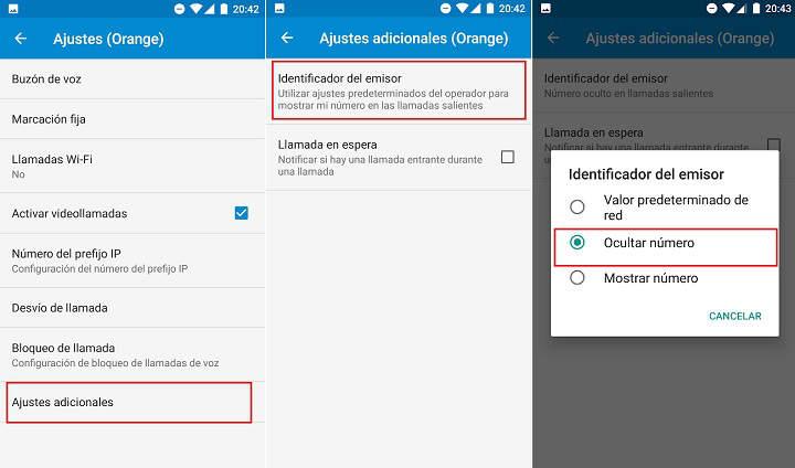 Como llamar de fijo a movil de móvil a móvil y de móvil a fijo con identidad oculta y que tu número de celular sea privado válido para Movistar Orange Vodafone Android y iPhone