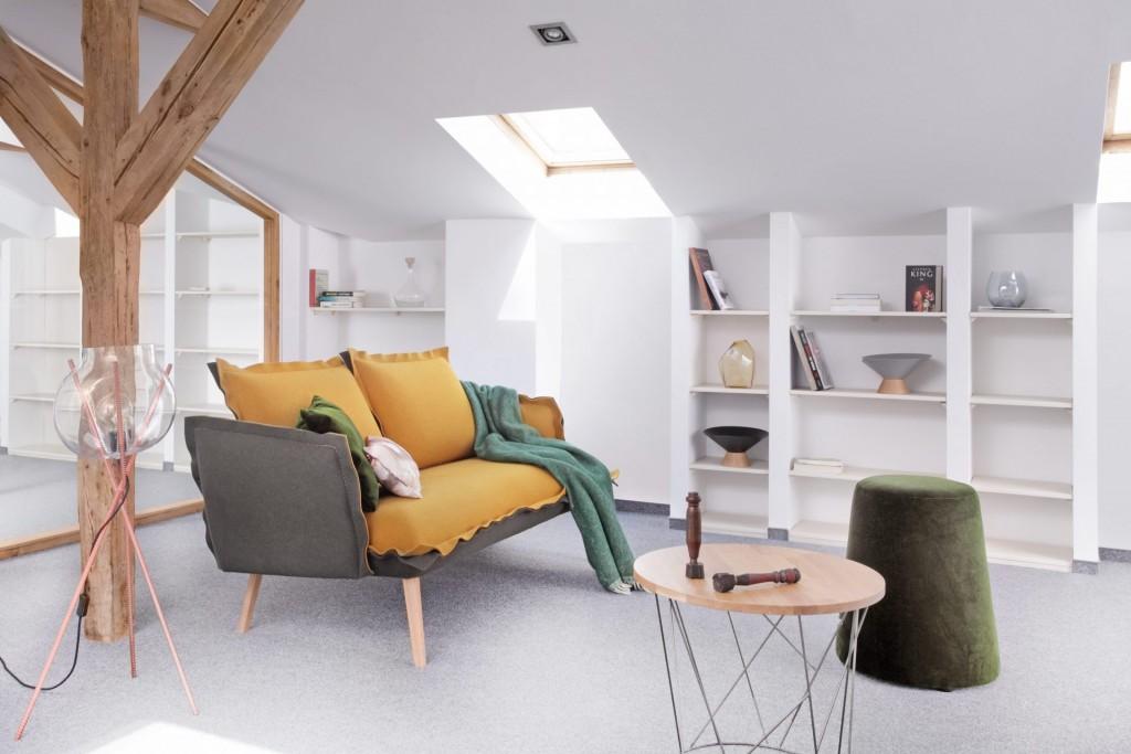 diseño nórdico Ikonik Home sofá fieltro