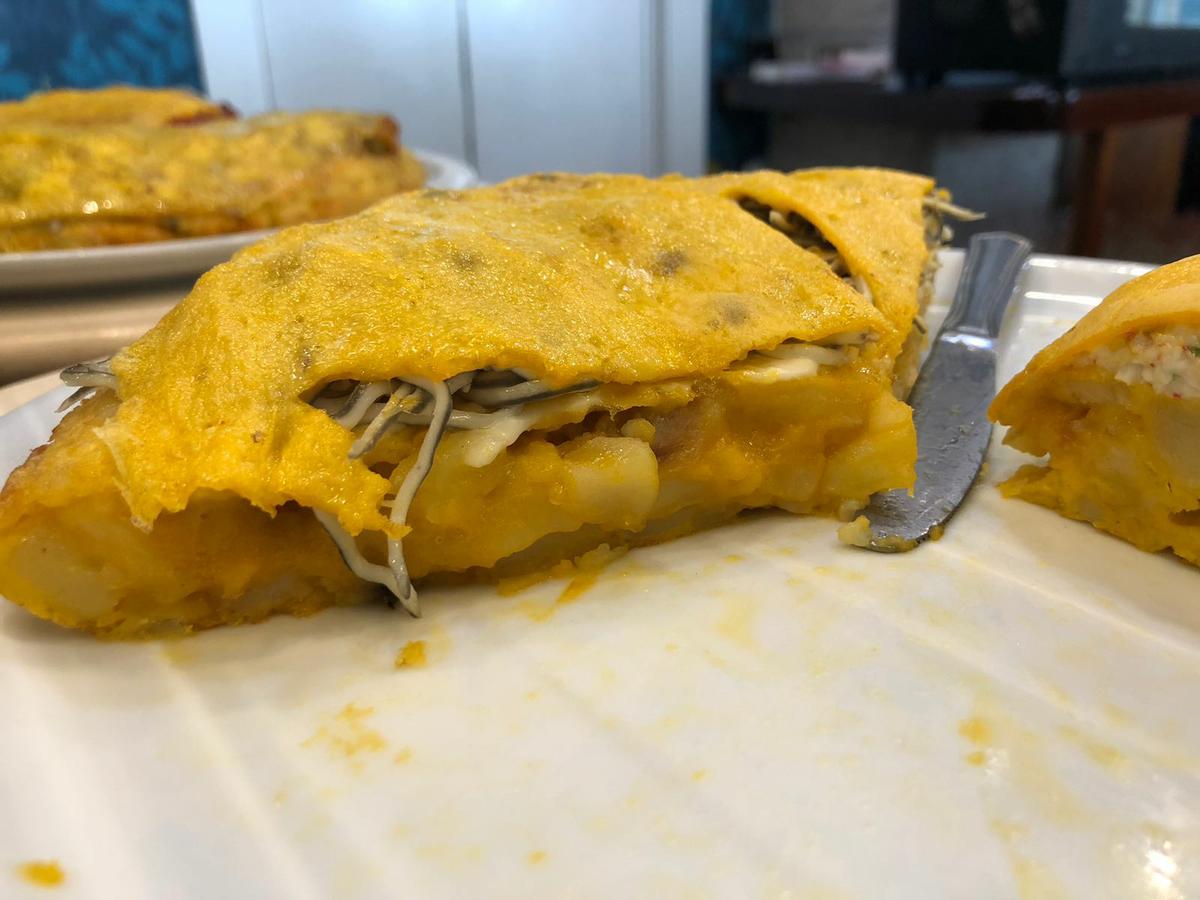 Tortilla rellena del Diluvio en Santander