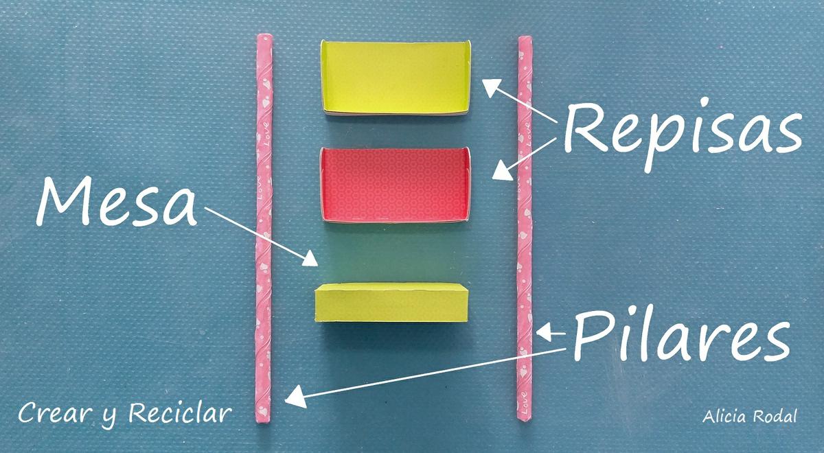 Office para casa de muñecas DIY mesa escritorio con repisas