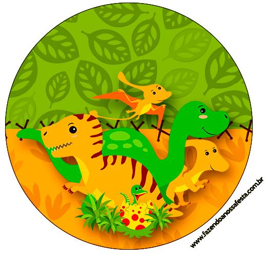 Dinosaurs Party Toppers or Free Printable Candy Bar Labels.